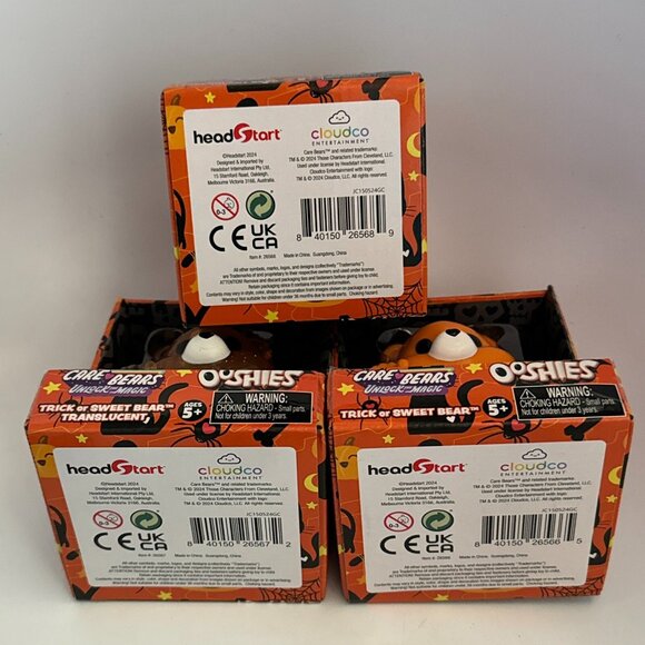 Care Bears Unlock The Magic OOSHIES Complete Set Of 3 - HALLOWEEN Vinyl Figures - Picture 10 of 13